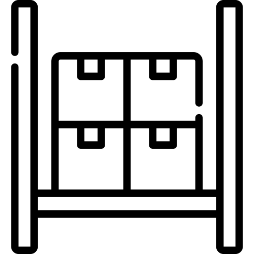 Storage shelves icon