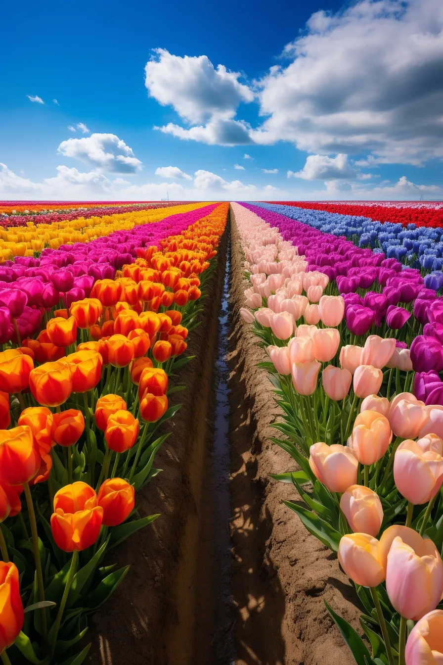Dutch tulip fields