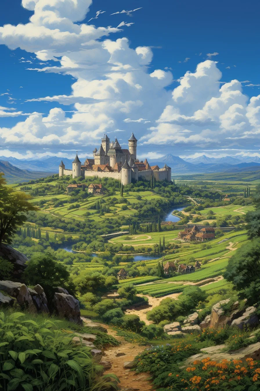 Fortress on a green hilltop