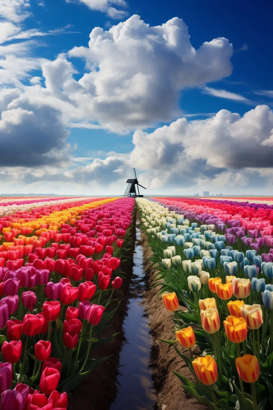 Dutch tulip fields