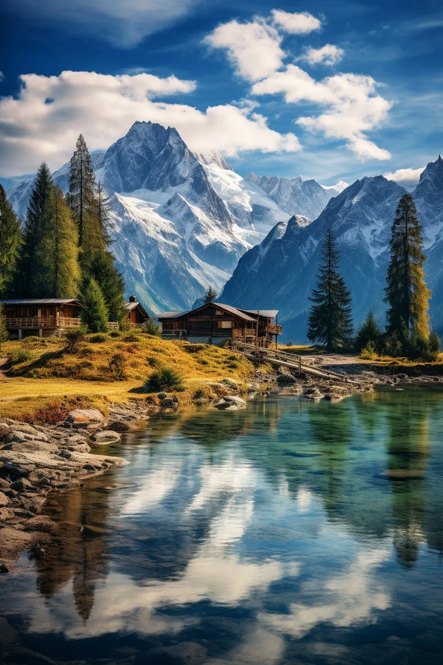 Clear alpine lake