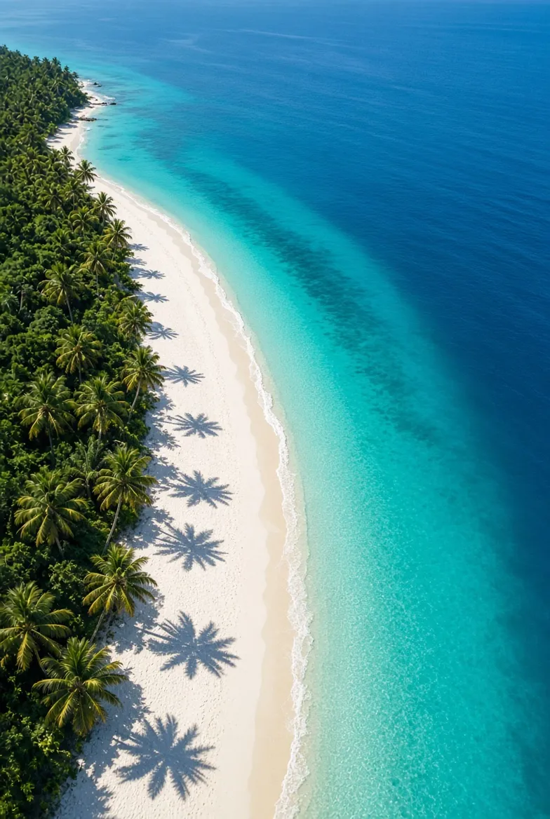 Tropical beach from above