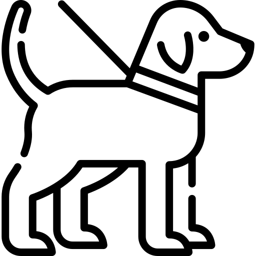 Dog on a lead icon