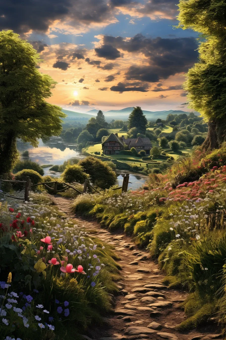 Rolling English countryside
