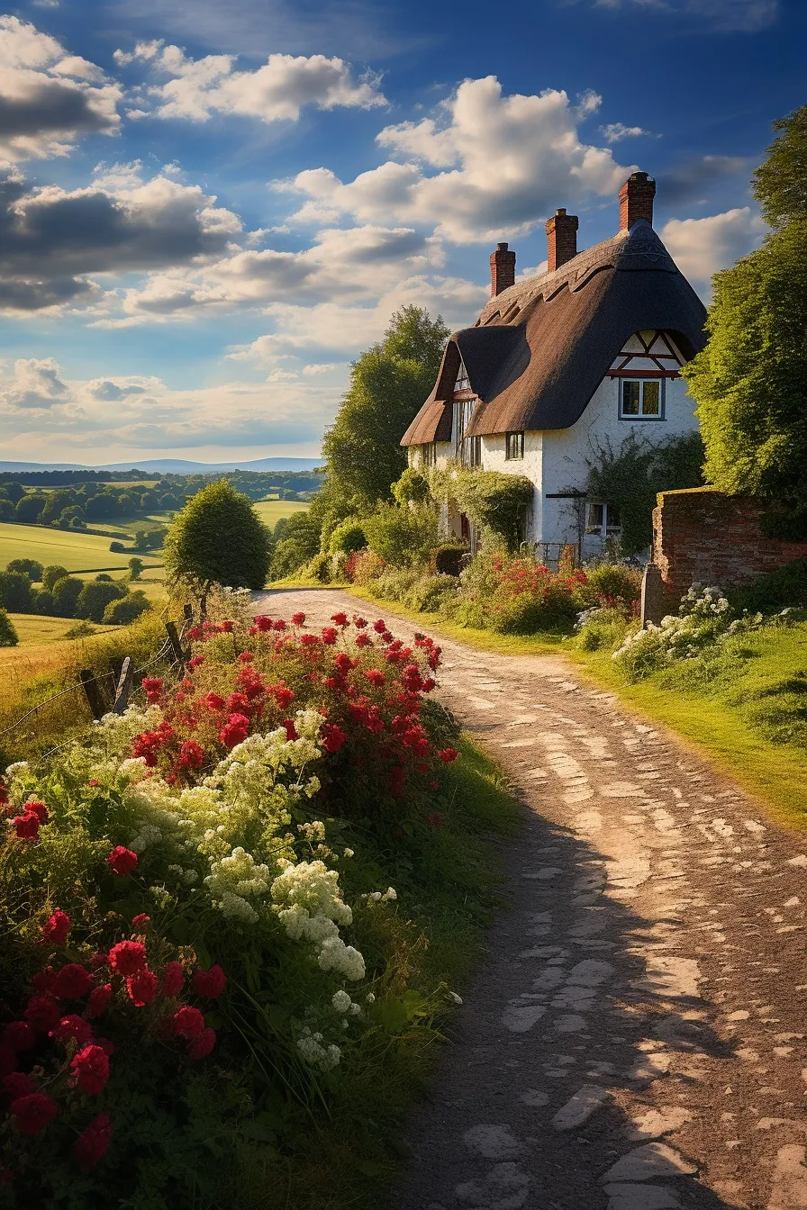 Rolling English countryside