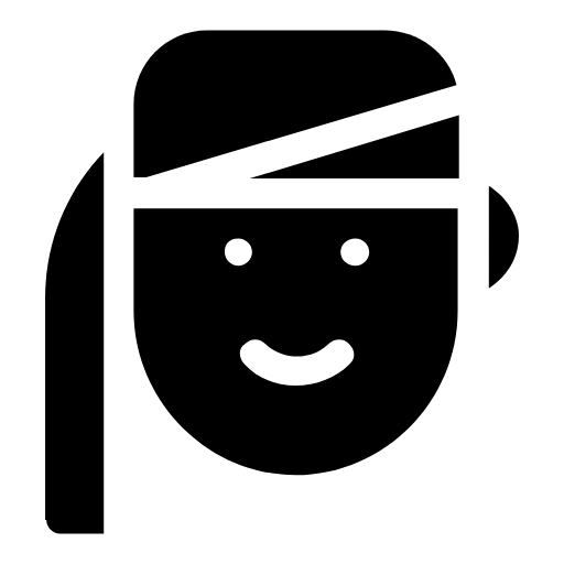 Woman with a side fringe icon
