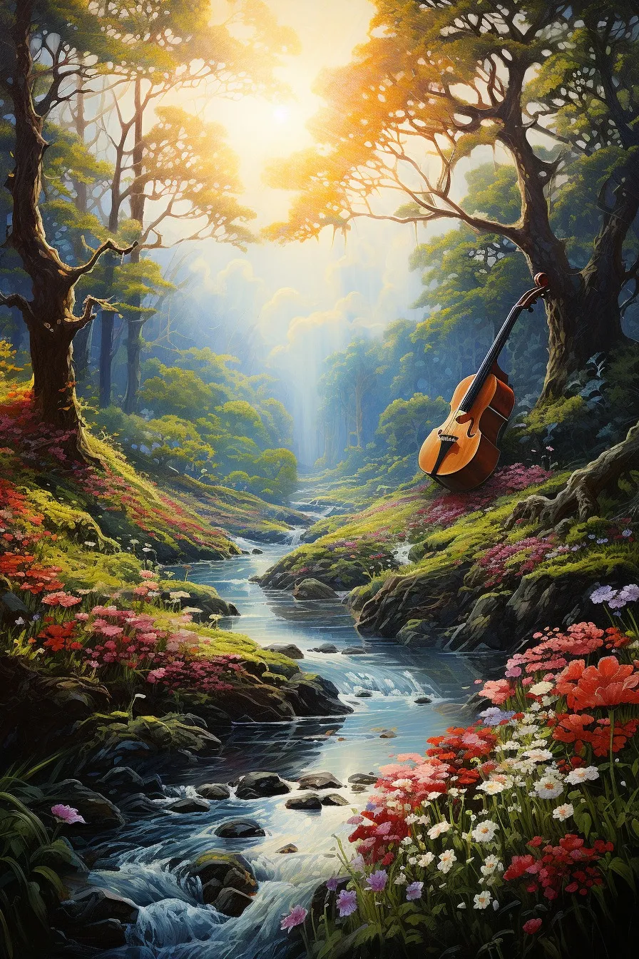 Magical woodland clearing