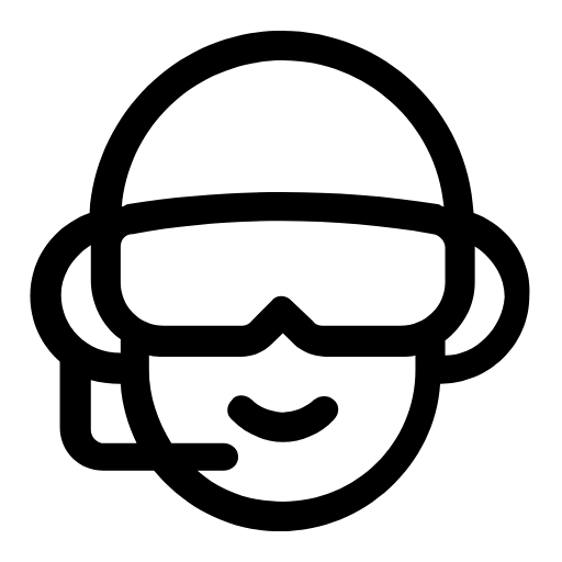 Person with a headset icon