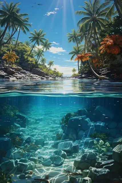 Still tropical lagoon