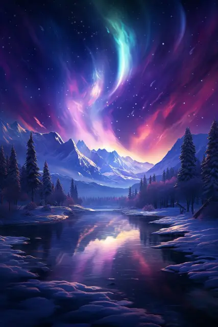 Magnificent aurora borealis