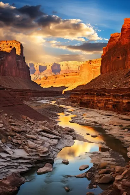 Sunny canyon cliffs