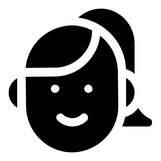 Woman with a ponytail icon