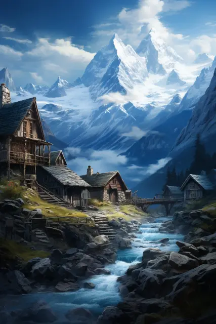 Delightful mountain landscape