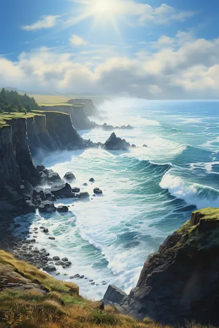 Scenic ocean bluff