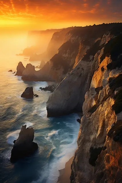 Seaside cliffs at dawn