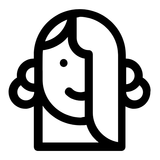 Woman with long hair icon