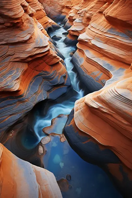 Surreal badlands rock formations