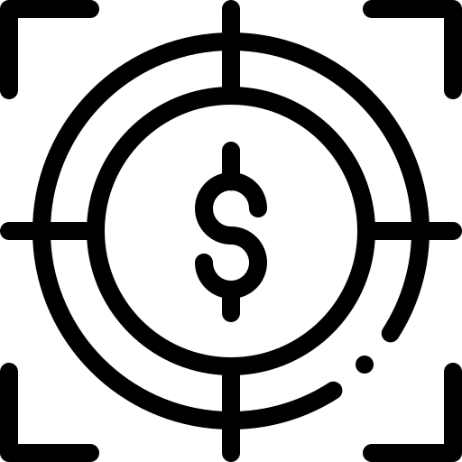 Financial target icon