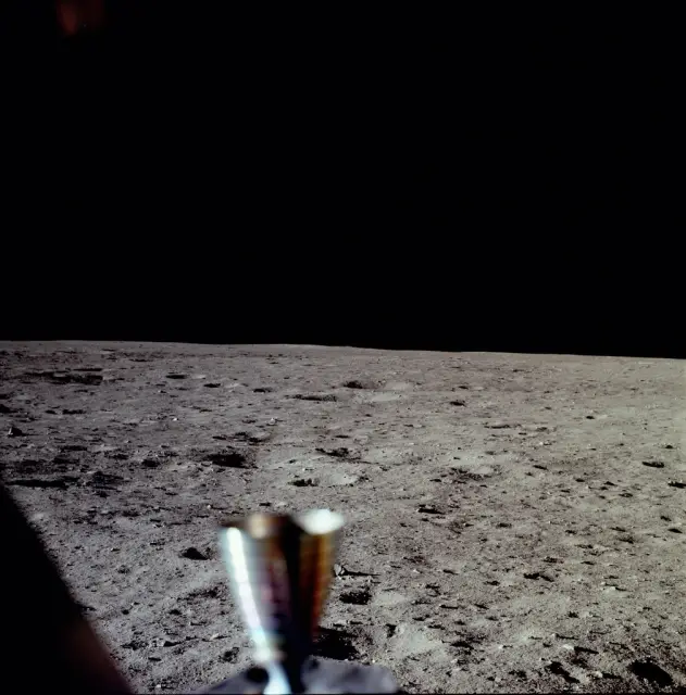 First photo on the Moon after the Apollo 11 landing