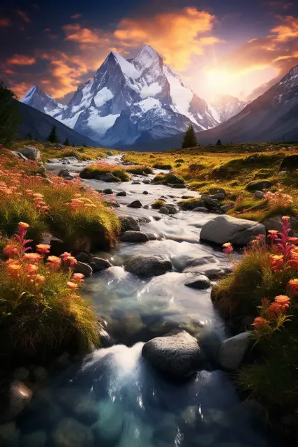 Majestic mountain landscape
