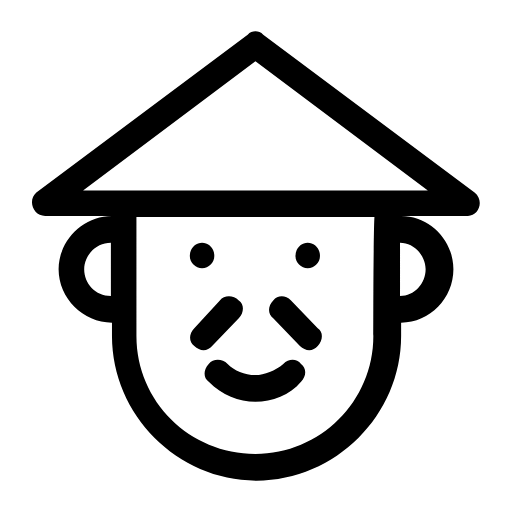 Man in a conical hat icon