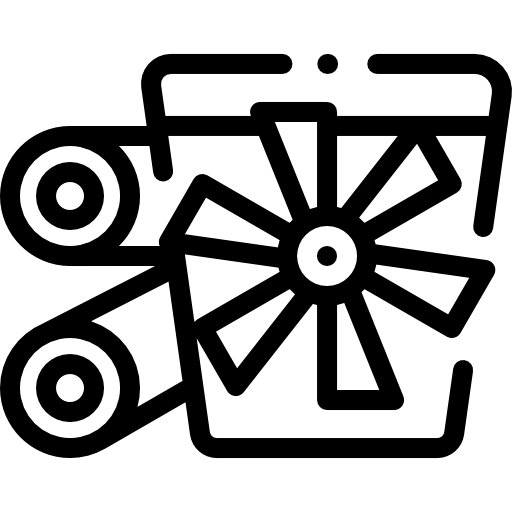 Engine fan and belt icon