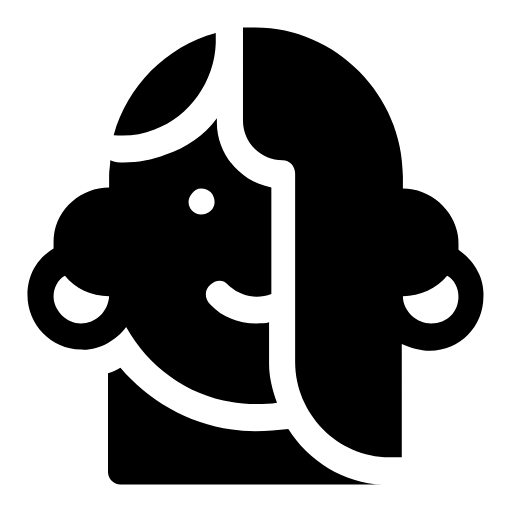 Woman with long hair icon