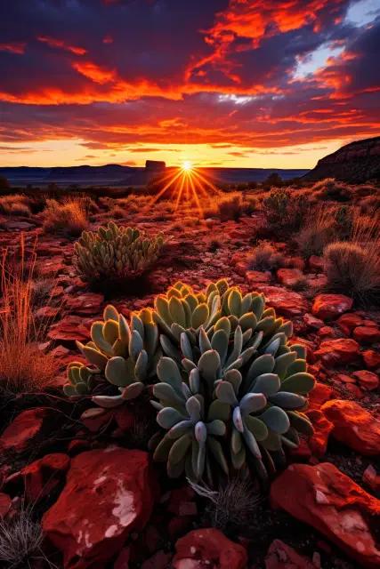 Arid desert in evening light