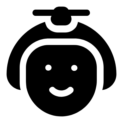 Child with a propeller hat icon