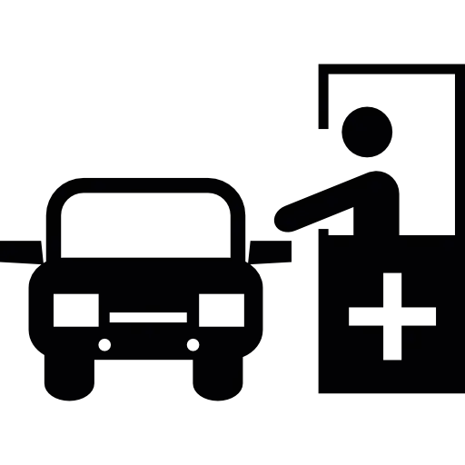 Drive-through pharmacy icon