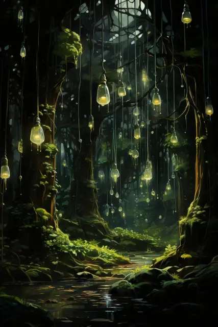 Moss-covered ancient forest