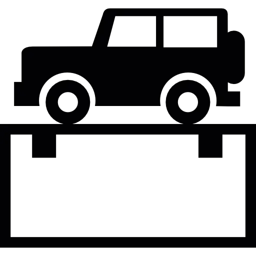 Car on a ramp icon