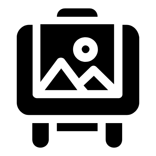 Painting on an easel icon