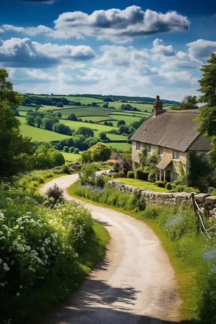Rolling English countryside