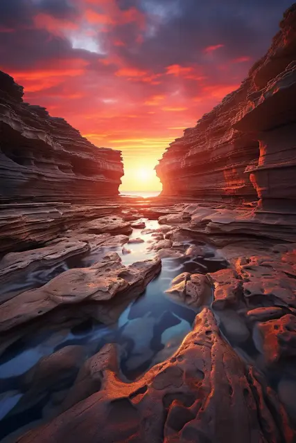 Seaside cliffs at dawn