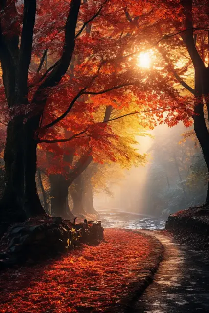Autumn forest colours