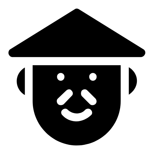Man in a conical hat icon