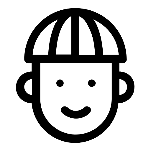 Worker in a hard hat icon