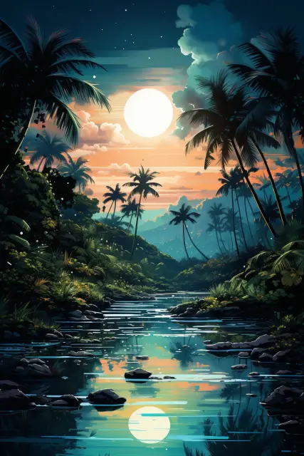 Still tropical lagoon