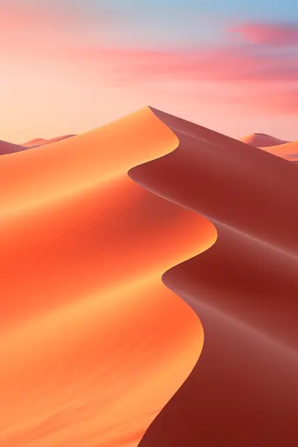 Sand dunes at twilight