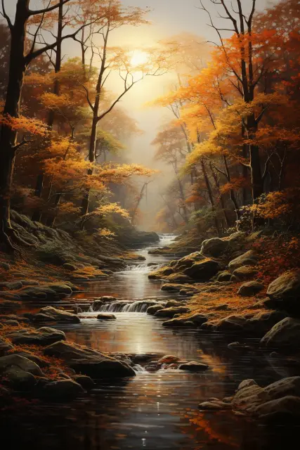 Autumn forest scene