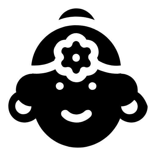 Woman with a flower in her hair icon