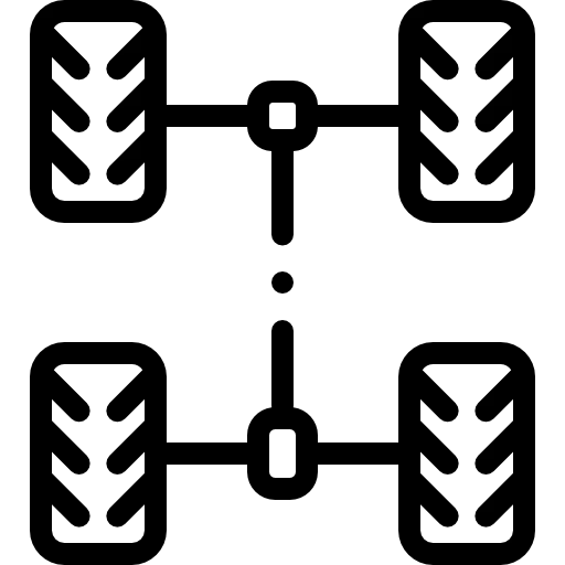 Car chassis and axles icon