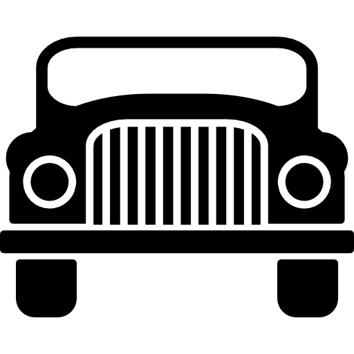 Vintage car front icon