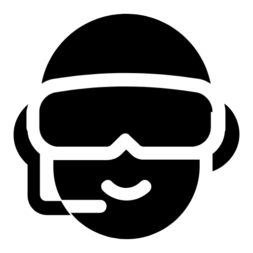 Person with a headset icon