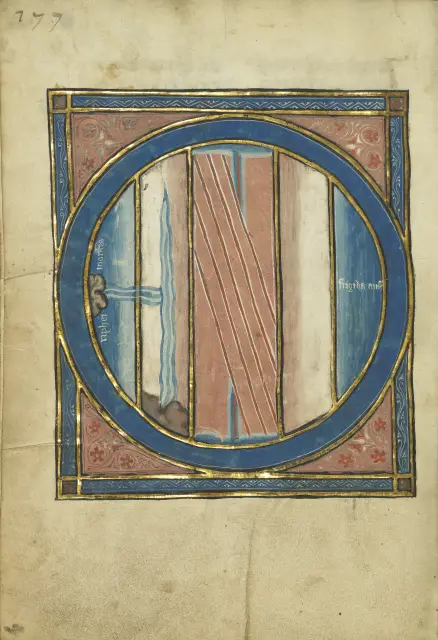 Medieval zonal world map, about 1277