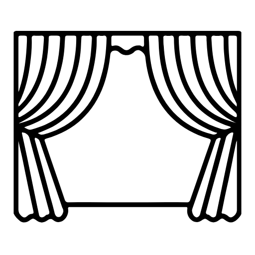 Theatre curtains icon