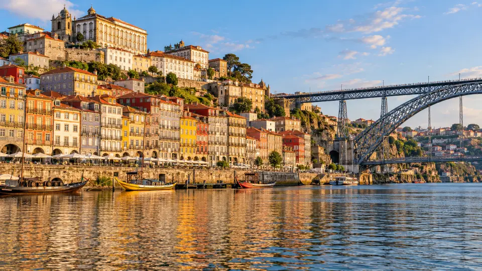 Porto riverfront and iron bridge