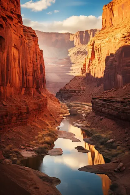 Sunny canyon cliffs