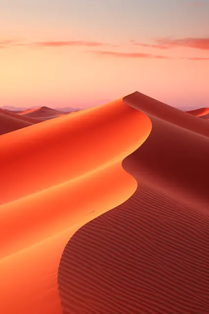 Sand dunes at twilight